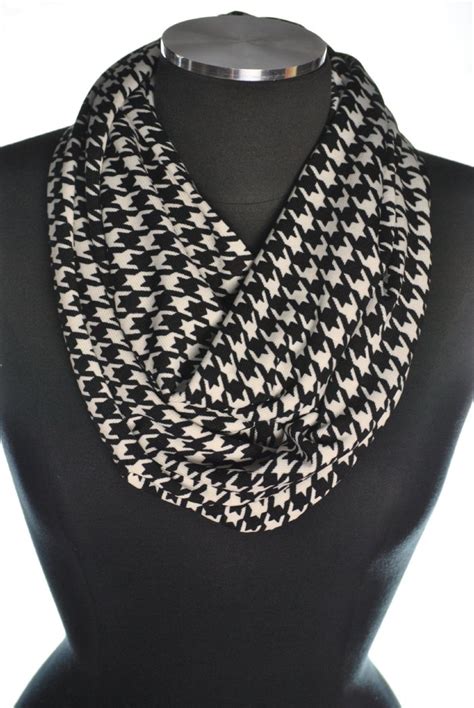 michael kors houndstooth infinity scarf|Michael Kors Houndstooth/Twill/Raschel Infinity Scarf.